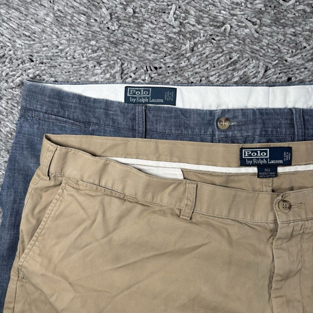 Polo Ralph Lauren Chino Short Lot of Two Mens 48B (BIG) Prospect Preppy Golf